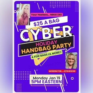 HOLIDAY HANDBAG PARTY /$25 A BAG/ FEW A LIL MORE!!/ LOW STARTS/ MUSIC/GIVEAWAYS